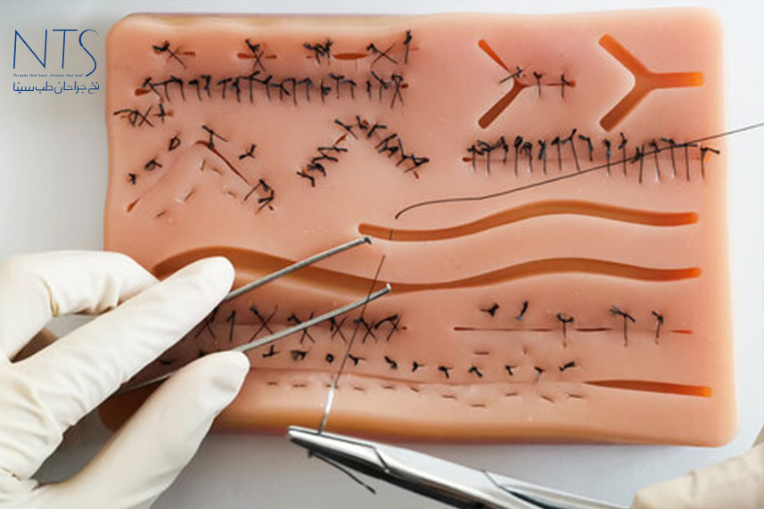 آموزش نخ و سوزن جراحی